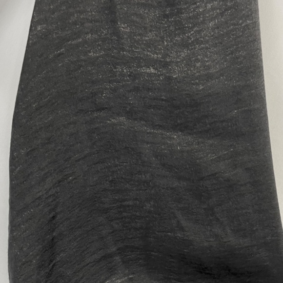 New Bar III Lace Hem V-Neck Balloon Sleeve Crop Top Cropped Blouse Black Size XS - Picture 10 of 16